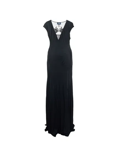 Pre-owned Just Cavalli Vintage Embellished Sleeveless Maxi Dress In Black
