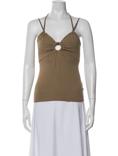Pre-owned Just Cavalli Vintage Halterneck Top In Neutral