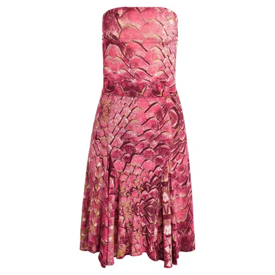 Pre-owned Just Cavalli Vintage  S/s 2007 Pink Animal Print Skirt Co-ord Set