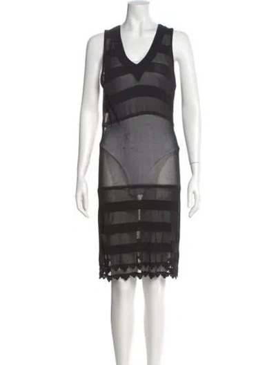 Pre-owned Just Cavalli Vintage Knee-length Dress In Black