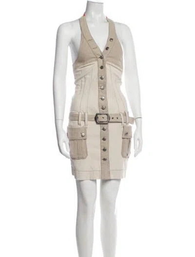 Pre-owned Just Cavalli Vintage Knee-length Dress In Neutral