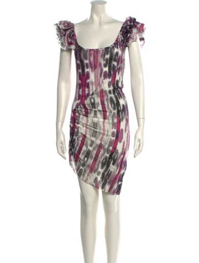 Pre-owned Just Cavalli Vintage Knee-length Dress In Purple