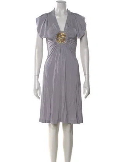 Pre-owned Just Cavalli Vintage Knee-length Dress W/ Tags In Gray
