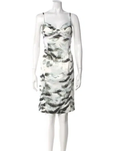 Pre-owned Just Cavalli Vintage Knee-length Dress In White