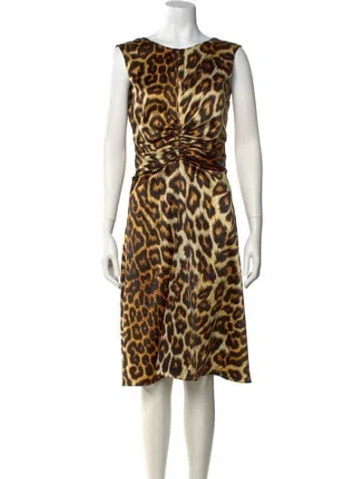 Pre-owned Just Cavalli Vintage Knee-length Dress In Yellow