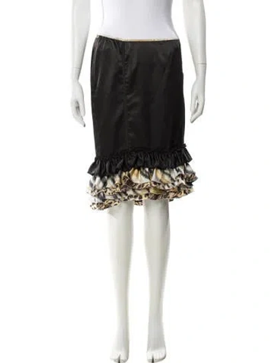 Pre-owned Just Cavalli Vintage Knee-length Skirt In Black
