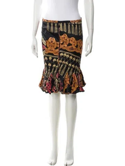 Pre-owned Just Cavalli Vintage Knee-length Skirt In Black