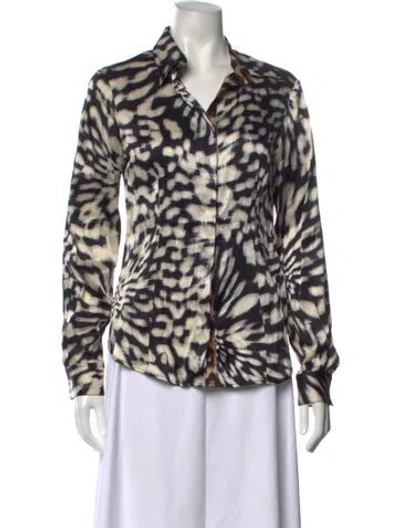 Pre-owned Just Cavalli Vintage Late 2000's - Early 2010's Blouse In Neutrals