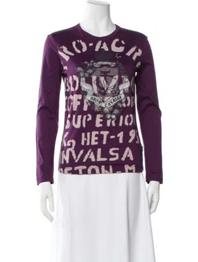 Pre-owned Just Cavalli Vintage Late 2000's - Early 2010's T-shirt In Purple
