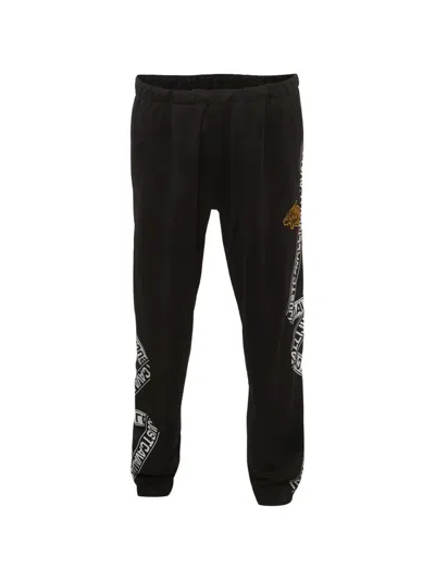 Pre-owned Just Cavalli Vintage Logo-tape Track Pants In Black