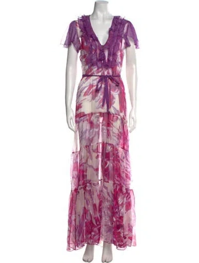 Pre-owned Just Cavalli Vintage Long Dress In Multi