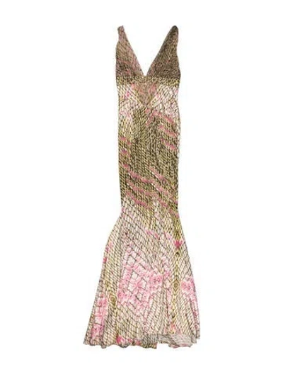 Pre-owned Just Cavalli Vintage Long Dress In Pink