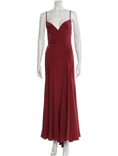 Pre-owned Just Cavalli Vintage Long Dress In Red