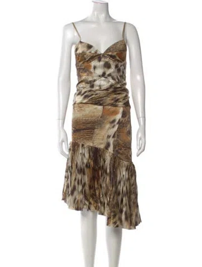 Pre-owned Just Cavalli Vintage Long Dress W/ Tags In Neutral