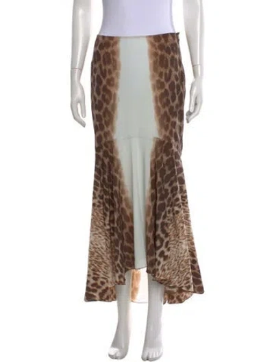 Pre-owned Just Cavalli Vintage Long Skirt In Brown