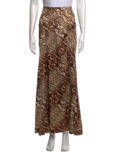 Pre-owned Just Cavalli Vintage Long Skirt In Brown