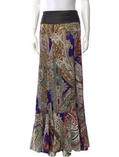 Pre-owned Just Cavalli Vintage Long Skirt In Multi