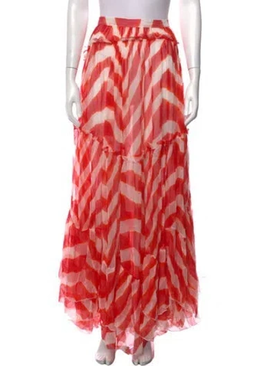 Pre-owned Just Cavalli Vintage Long Skirt In Red
