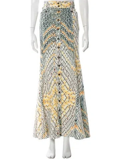 Pre-owned Just Cavalli Vintage Long Skirt In White