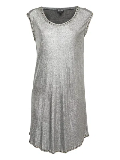 Pre-owned Just Cavalli Vintage Metallic-effect Midi Dress