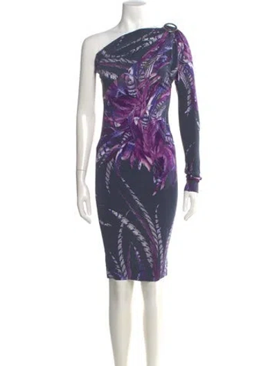 Pre-owned Just Cavalli Vintage Midi Length Dress In Blue