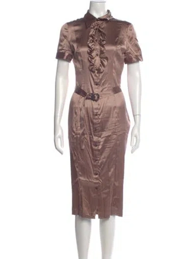 Pre-owned Just Cavalli Vintage Midi Length Dress In Neutral