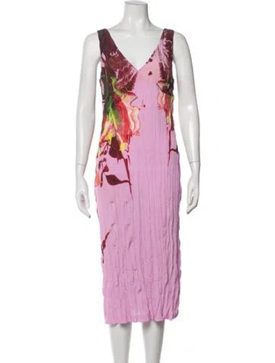 Pre-owned Just Cavalli Vintage Midi Length Dress In Purple
