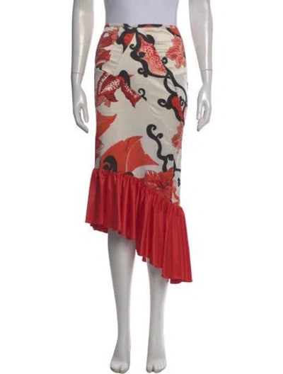 Pre-owned Just Cavalli Vintage Midi Length Skirt In Multi