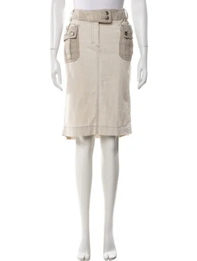 Pre-owned Just Cavalli Vintage Midi Length Skirt In Neutral
