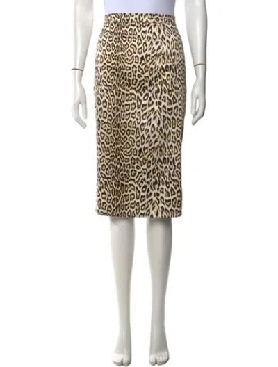 Pre-owned Just Cavalli Vintage Midi Length Skirt In Neutrals