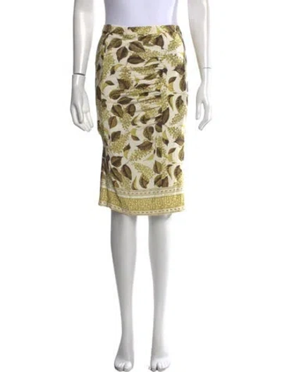 Pre-owned Just Cavalli Vintage Midi Length Skirt In Yellow