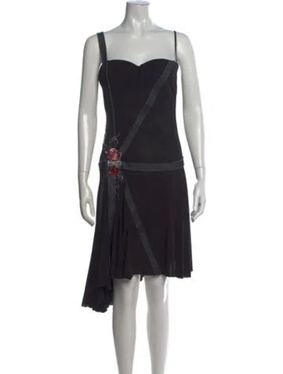 Pre-owned Just Cavalli Vintage Mini Dress In Black