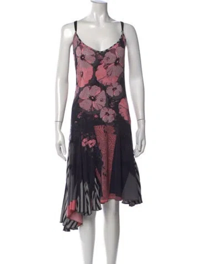 Pre-owned Just Cavalli Vintage Mini Dress In Black