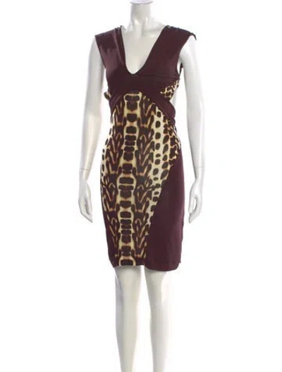 Pre-owned Just Cavalli Vintage Mini Dress In Brown