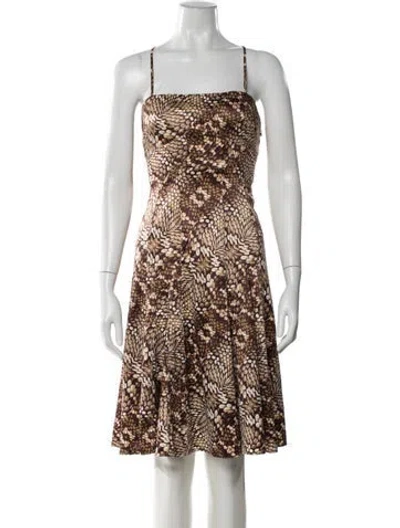 Pre-owned Just Cavalli Vintage Mini Dress In Brown