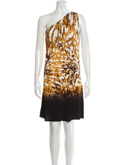 Pre-owned Just Cavalli Vintage Mini Dress In Gold