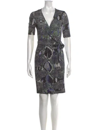 Pre-owned Just Cavalli Vintage Mini Dress In Gray