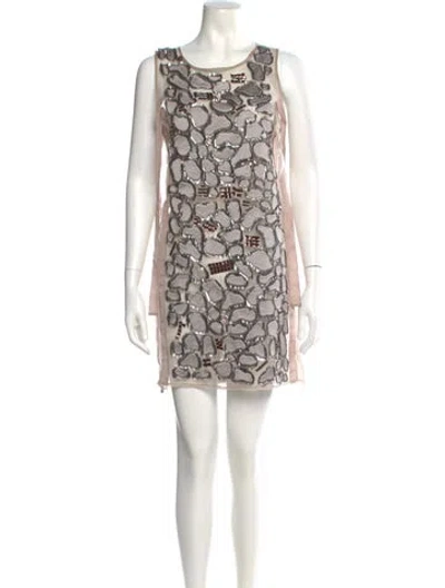 Pre-owned Just Cavalli Vintage Mini Dress In Gray