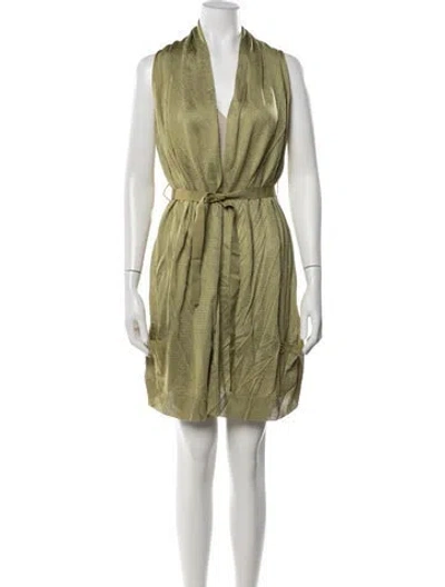 Pre-owned Just Cavalli Vintage Mini Dress In Green