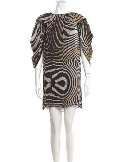 Pre-owned Just Cavalli Vintage Mini Dress In Neutral