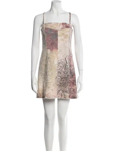 Pre-owned Just Cavalli Vintage Mini Dress In Neutral