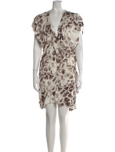 Pre-owned Just Cavalli Vintage Mini Dress In Neutral