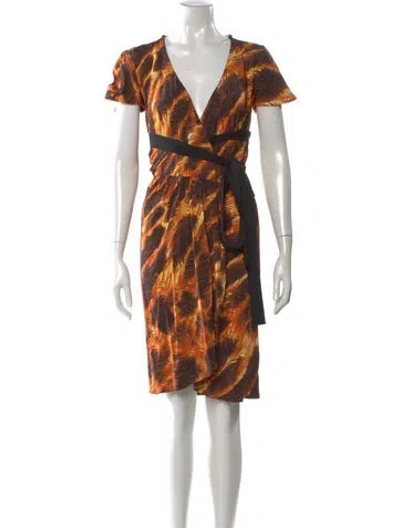 Pre-owned Just Cavalli Vintage Mini Dress In Orange