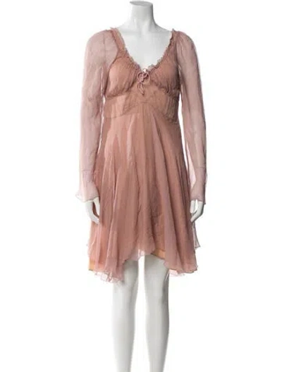 Pre-owned Just Cavalli Vintage Mini Dress In Pink