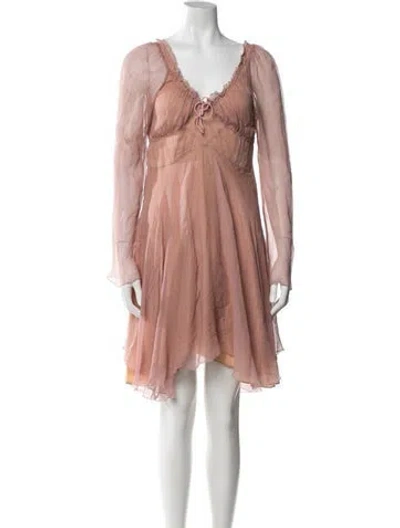 Pre-owned Just Cavalli Vintage Mini Dress In Pink
