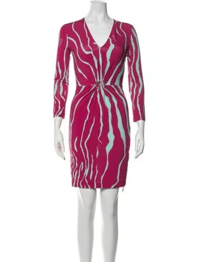 Pre-owned Just Cavalli Vintage Mini Dress In Pink