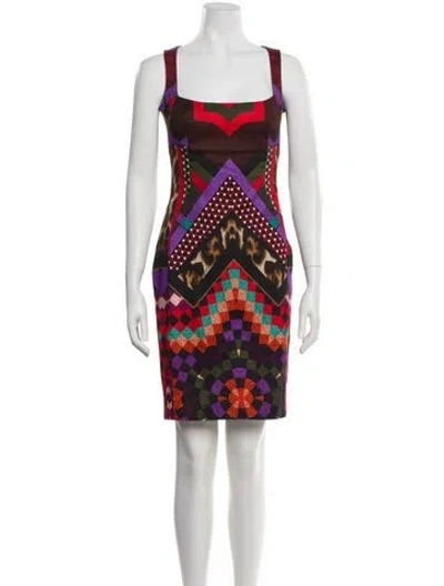 Pre-owned Just Cavalli Vintage Mini Dress W/ Tags In Brown