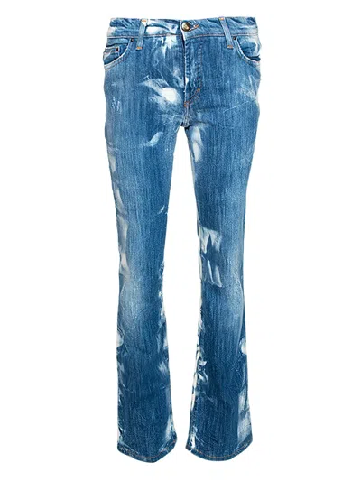 Pre-owned Just Cavalli Vintage  Distressed Jeans In Blue