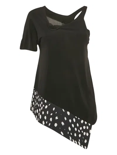 Pre-owned Just Cavalli Vintage  Dot-print Asymmetric Top