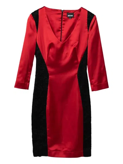 Pre-owned Just Cavalli Vintage Satin Panelled Dress